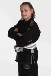 Kids Comp V5 Jiu Jitsu Gi - Black KIMONOS KingzKimonos.com