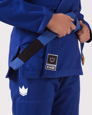 The ONE Kids Jiu Jitsu Gi - Blue - FREE White Belt (2023 version) KIMONOS KingzKimonos.com
