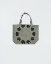 Kingz Heavy Lies the Crown Eco Bag - Front View - Sage Green Canvas Tote with Crown Wreath BJJ Bag