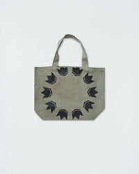 Kingz Heavy Lies the Crown Eco Bag - Front View - Sage Green Canvas Tote with Crown Wreath BJJ Bag