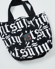 Kingz Jiu Jitsu Typo Eco Bag - KINGZ Brand Label Detail - Gothic Typography Fabric BJJ Eco Tote