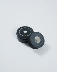 Kingz Athletic Tape Black - Side View - Black Sports Tape Roll with KINGZ Container BJJ Joint Support