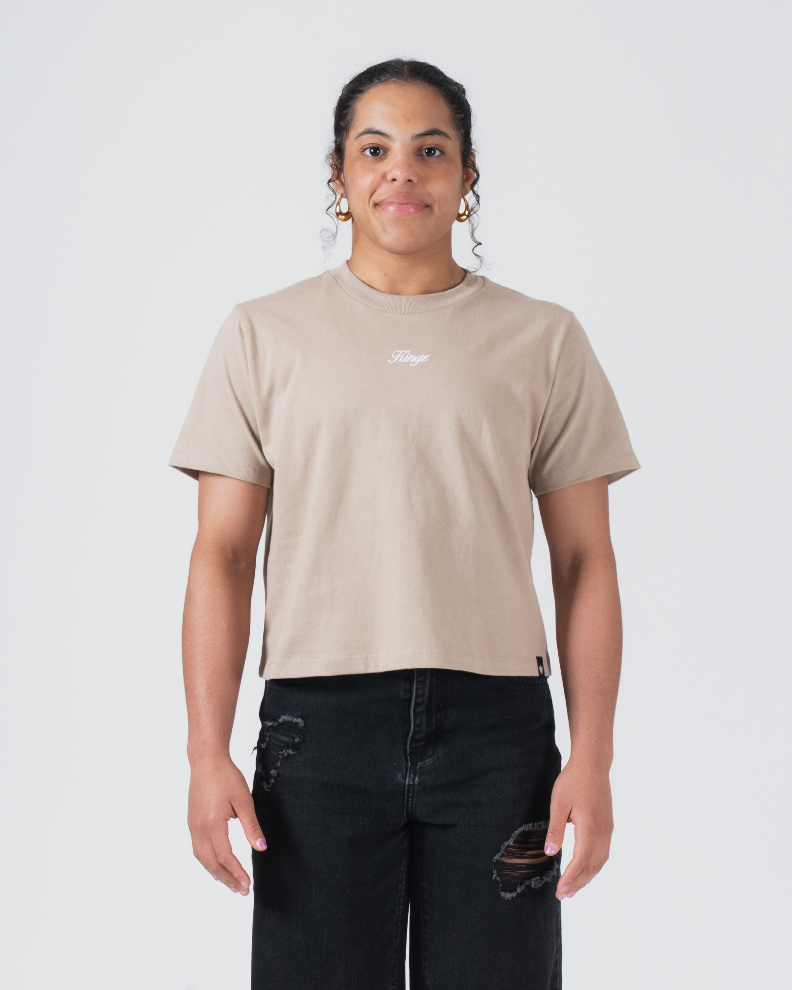 Script Women's Heavyweight Tee - Tan
