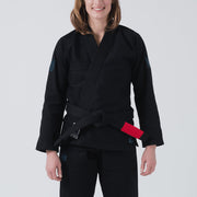 Kingz The ONE Women's Jiu Jitsu Gi - Smoke Blue Edition - Black KIMONOS KingzKimonos.com