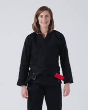 Kingz The ONE Women's Jiu Jitsu Gi - Smoke Blue Edition - Black KIMONOS KingzKimonos.com F0 Black
