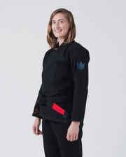 Kingz The ONE Women's Jiu Jitsu Gi - Smoke Blue Edition - Black KIMONOS Kingz