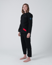 Kingz The ONE Women's Jiu Jitsu Gi - Smoke Blue Edition - Black KIMONOS Kingz