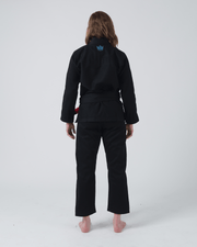 Kingz The ONE Women's Jiu Jitsu Gi - Smoke Blue Edition - Black KIMONOS KingzKimonos.com