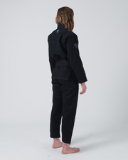 Kingz The ONE Women's Jiu Jitsu Gi - Smoke Blue Edition - Black KIMONOS KingzKimonos.com