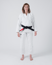 Kingz The ONE Women's Jiu Jitsu Gi - Smoke Blue Edition - White KIMONOS KingzKimonos.com
