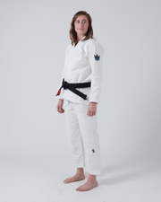 Kingz The ONE Women's Jiu Jitsu Gi - Smoke Blue Edition - White KIMONOS Kingz