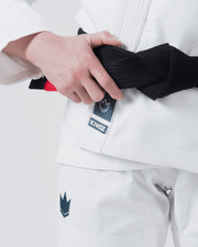 Kingz The ONE Women's Jiu Jitsu Gi - Smoke Blue Edition - White KIMONOS Kingz