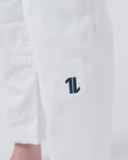 Kingz The ONE Women's Jiu Jitsu Gi - Smoke Blue Edition - White KIMONOS KingzKimonos.com