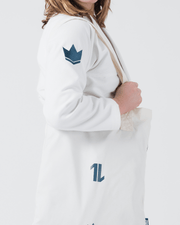 Kingz The ONE Women's Jiu Jitsu Gi - Smoke Blue Edition - White KIMONOS Kingz