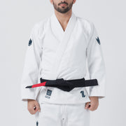 Kingz The ONE Jiu Jitsu Gi - Smoke Blue Edition - White KIMONOS KingzKimonos.com