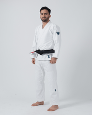 Kingz The ONE Jiu Jitsu Gi - Smoke Blue Edition - White KIMONOS KingzKimonos.com