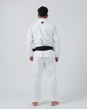 Kingz The ONE Jiu Jitsu Gi - Smoke Blue Edition - White KIMONOS KingzKimonos.com