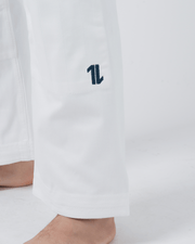 Kingz The ONE Jiu Jitsu Gi - Smoke Blue Edition - White KIMONOS KingzKimonos.com