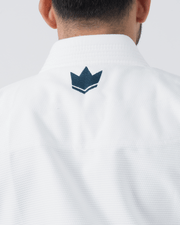 Kingz The ONE Jiu Jitsu Gi - Smoke Blue Edition - White KIMONOS KingzKimonos.com