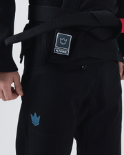 Kingz The ONE Jiu Jitsu Gi - Smoke Blue Edition - Black KIMONOS KingzKimonos.com