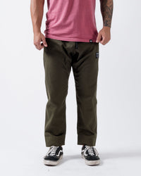 Casual Cotton Gi Pant Jiu Jitsu Gear Kingz A00 Military Green