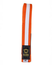 Kids Belts w/ White Stripe Belts Kingz M0 Orange