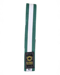 Kids Belts w/ White Stripe Belts Kingz M0 Green