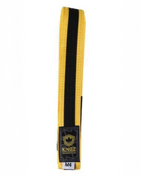 Kids Belts w/ Black Stripe Belts Kingz M0 Yellow