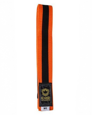 Kids Belts w/ Black Stripe Belts Kingz M0 Orange