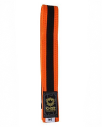 Kids Belts w/ Black Stripe Belts Kingz M0 Orange