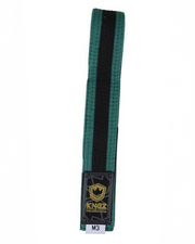 Kids Belts w/ Black Stripe Belts Kingz M0 Green