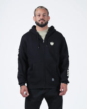 No Days Off Zip Up Hoodie Streetwear Kingz XS Black