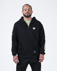 No Days Off Zip Up Hoodie Streetwear Kingz XS Black