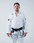 Kingz Ultralight 2.0 BJJ Gi White - 420 GSM Pearl Weave Lightweight Competition Kimono Front View