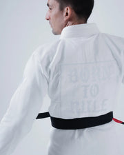Born to Rule Jiu Jitsu Gi - White BJJ Gi Kingz