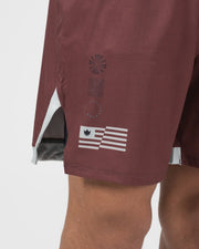 Trooper Shorts - Maroon Shorts KingzKimonos.com