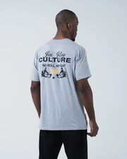 Kingz Jiu Jitsu Culture Tee - Back View Alternate Angle - No Roll No Fun Culture Back Print BJJ Grapplers - Black [color:Black]