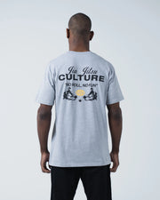 Kingz Jiu Jitsu Culture Tee - Full Back View - Jiu Jitsu Culture No Roll No Fun Globe Grapplers Back Print - Black BJJ [color:Black]