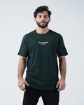 Kingz Solo Tee - Front View - Kingz Kimonos Est 2011 Minimal Chest Text - Dark Forest Green BJJ Tee [color:Dark Forest Green]