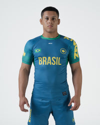 MI-K Roots Rashguard Rash Guards Kingz XS Teal Navy