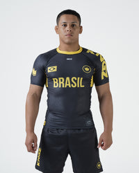 MI-K Roots Onca Pintada Rashguard Rash Guards Kingz XS Black