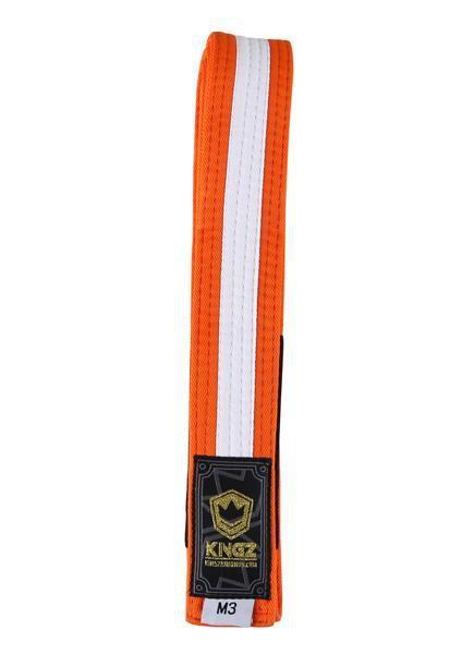 Kids Belts w/ White Stripe - Orange