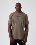 Kingz Est. 2011 Tee Military Green - Full Body Front View Male Athlete Black Text Chest Short Sleeve Crew Neck Streetwear Casual BJJ Training Apparel [color:Military Green]