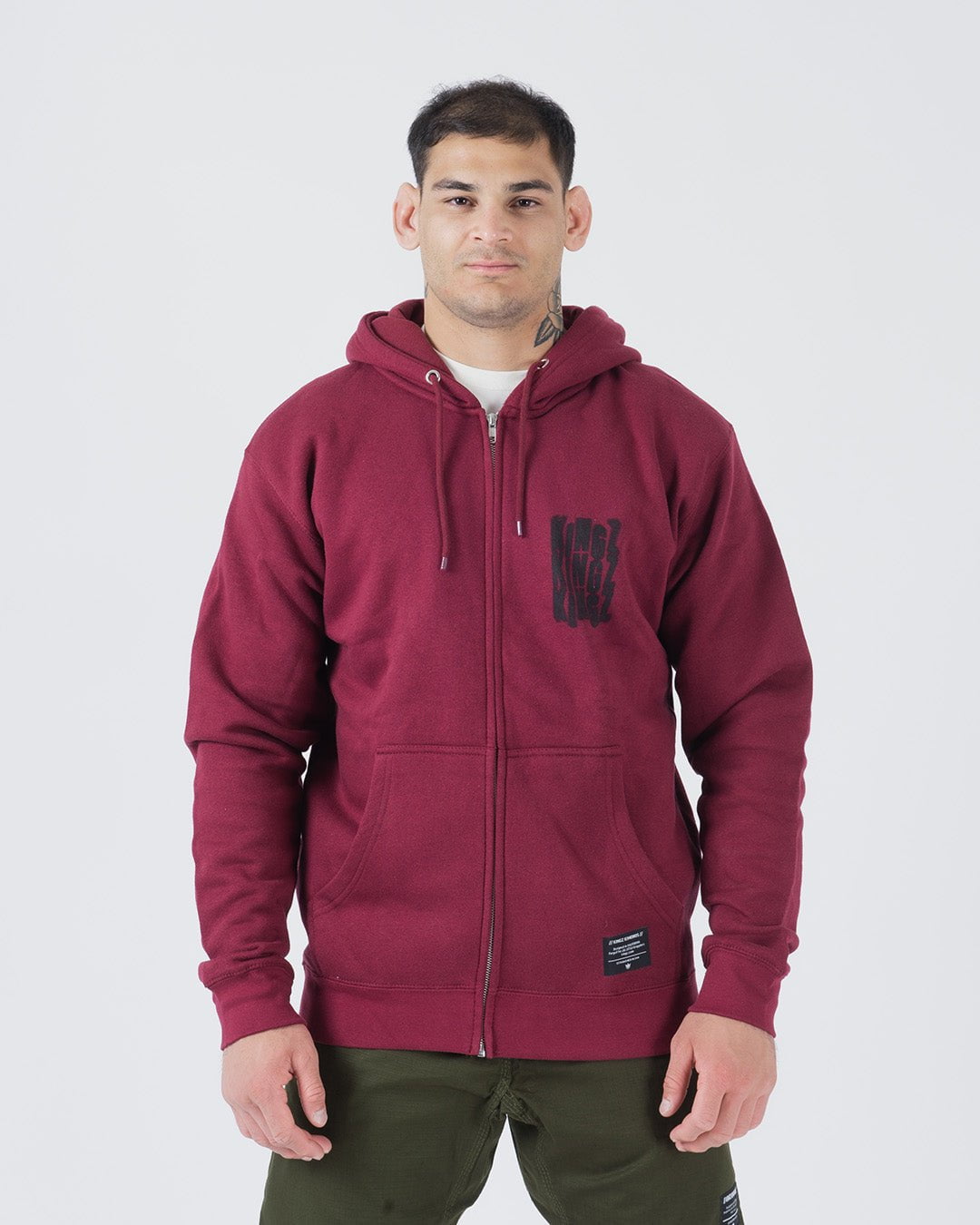 Quake Zip Up Hoodie - Maroon