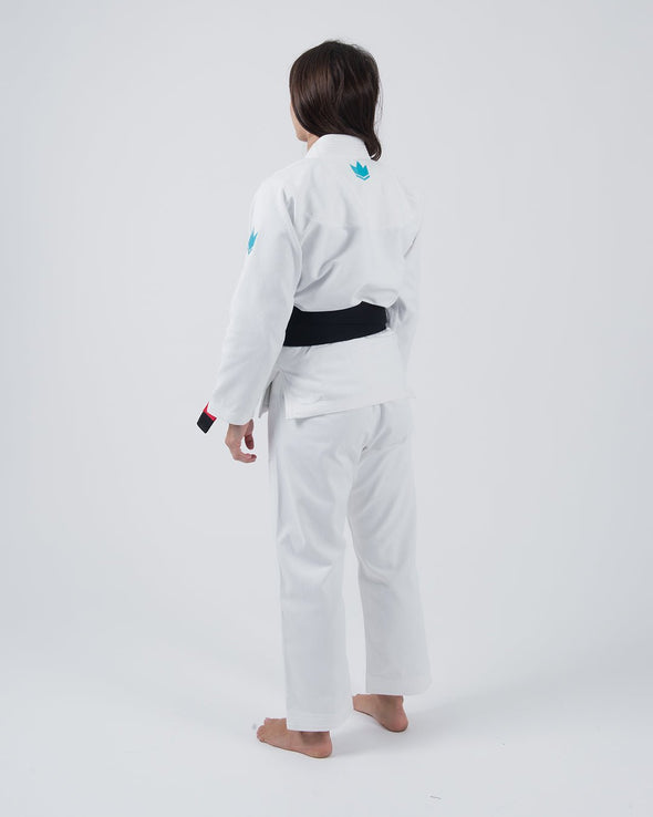 The ONE Womens Jiu Jitsu Gi - White/Sky Blue - FREE White Belt