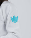 The ONE Womens Jiu Jitsu Gi - White/Sky Blue - FREE White Belt