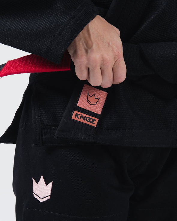 The ONE Jiu Jitsu Women's Gi - Black/Rose Gold - FREE White Belt