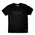 Kingz Heavy Lies the Crown Tee Black - Flat Lay Product Only Blue Text Center Chest Crown Badge Bottom Right BJJ Training Shirt [color:Black]